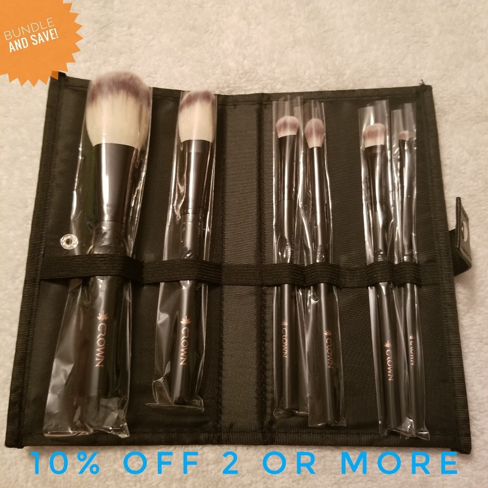 Crown Brush 6 piece makeup brush set, Brand New